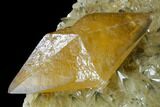 Dogtooth Calcite Plate With Golden Calcite Crystal - Morocco #115198-5